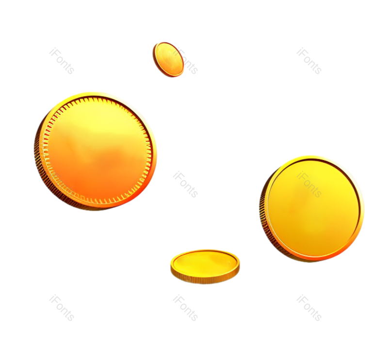 装饰图片,金币元素,漂浮素材PNG,促销免抠素材